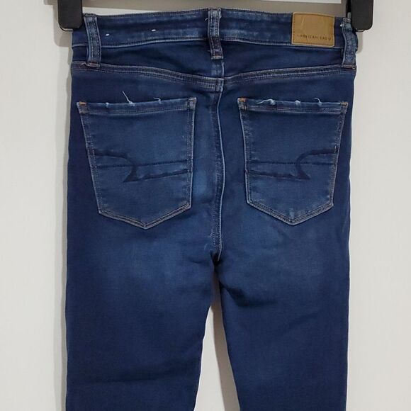American Eagle dark wash size 0 next level stretch high rise jeggings - Picture 5 of 8